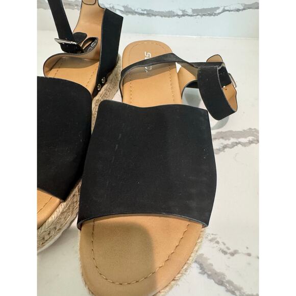 Soda‎ Women's Strappy Espadrilles Black Great Condition Size 10 - Picture 3 of 5